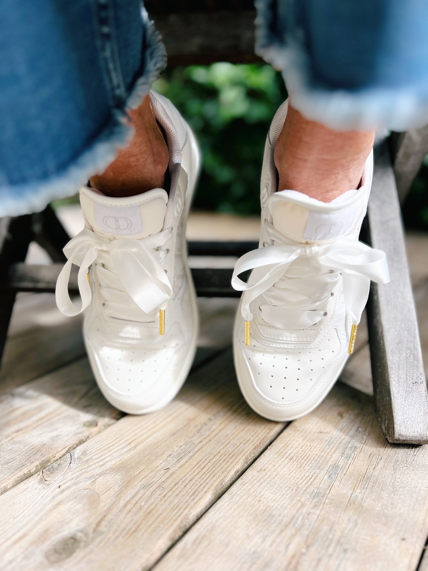 White Silk Shoelaces