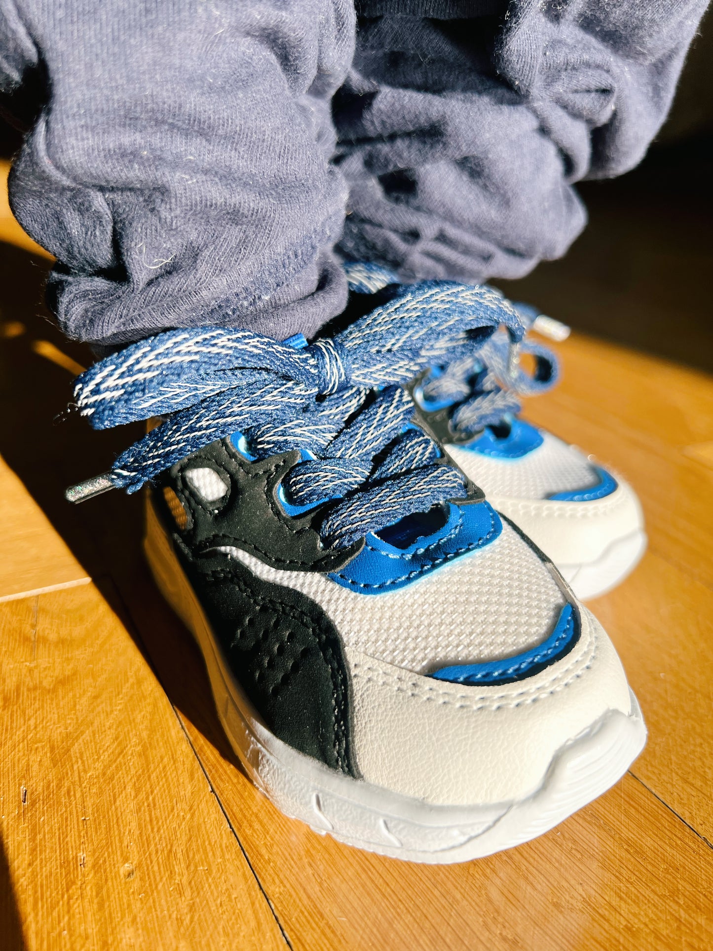Kids Reflective Blue Shoelaces