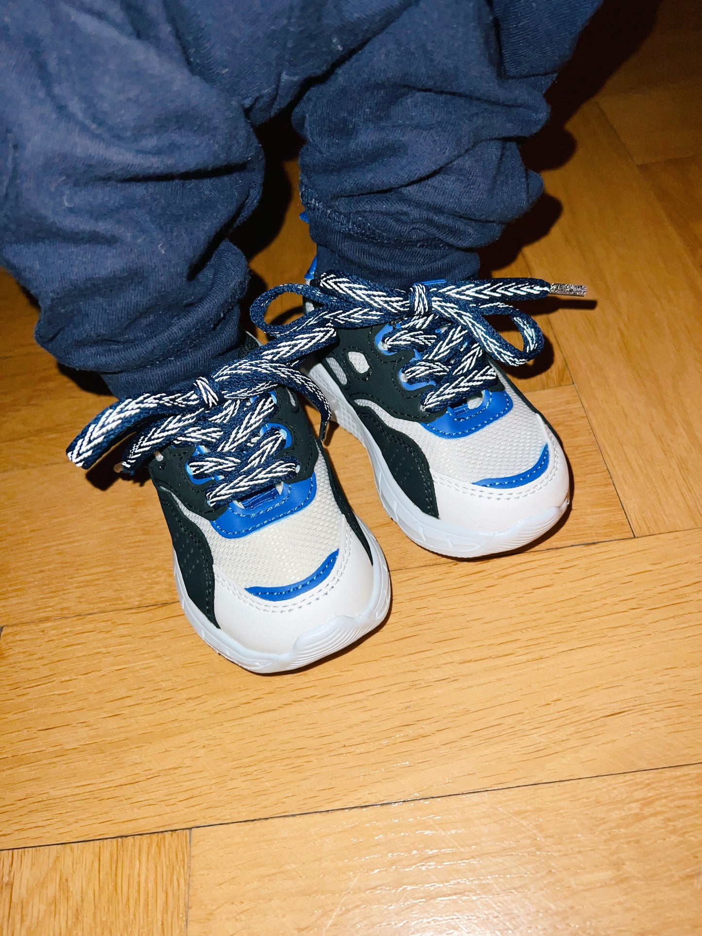 Kids Reflective Blue Shoelaces