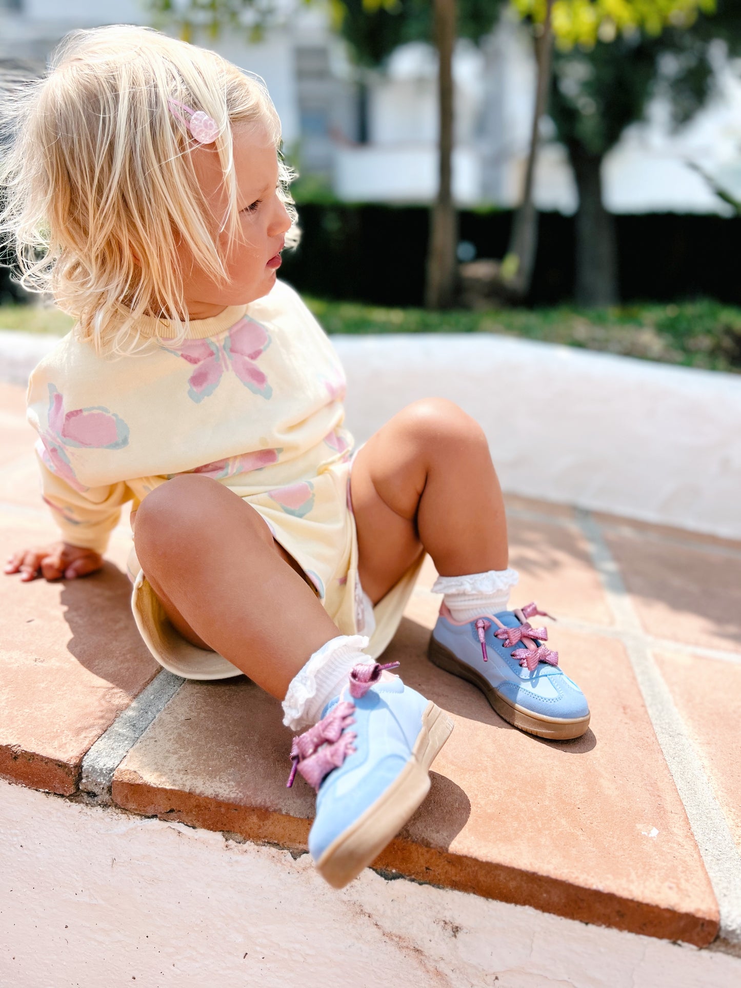 Kids Glitter Pink Skosnören