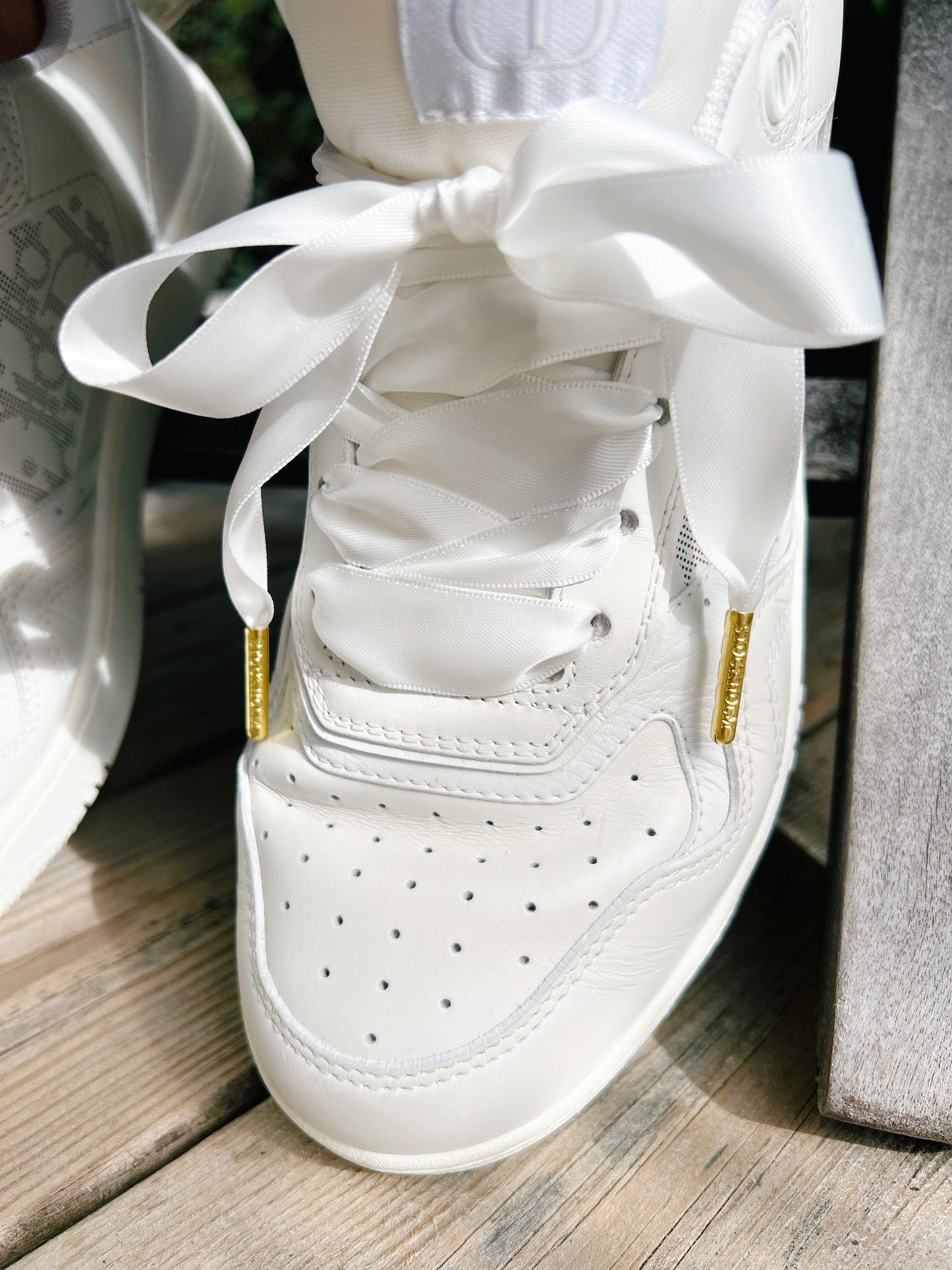 White Silk Shoelaces