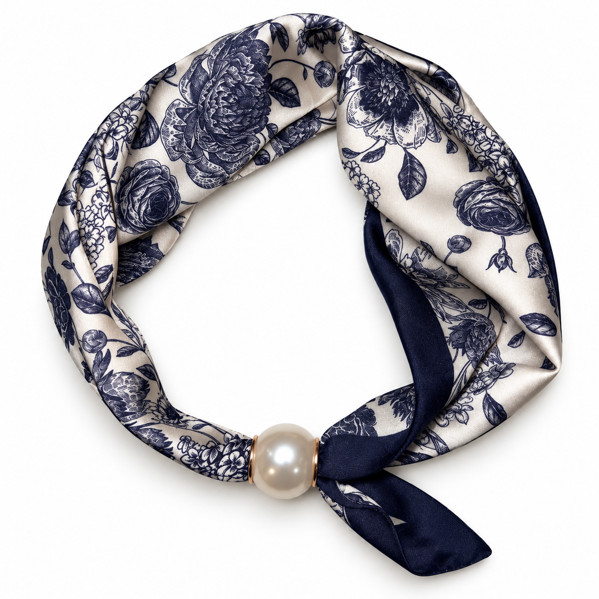 Magnetic Scarf Blue Floral