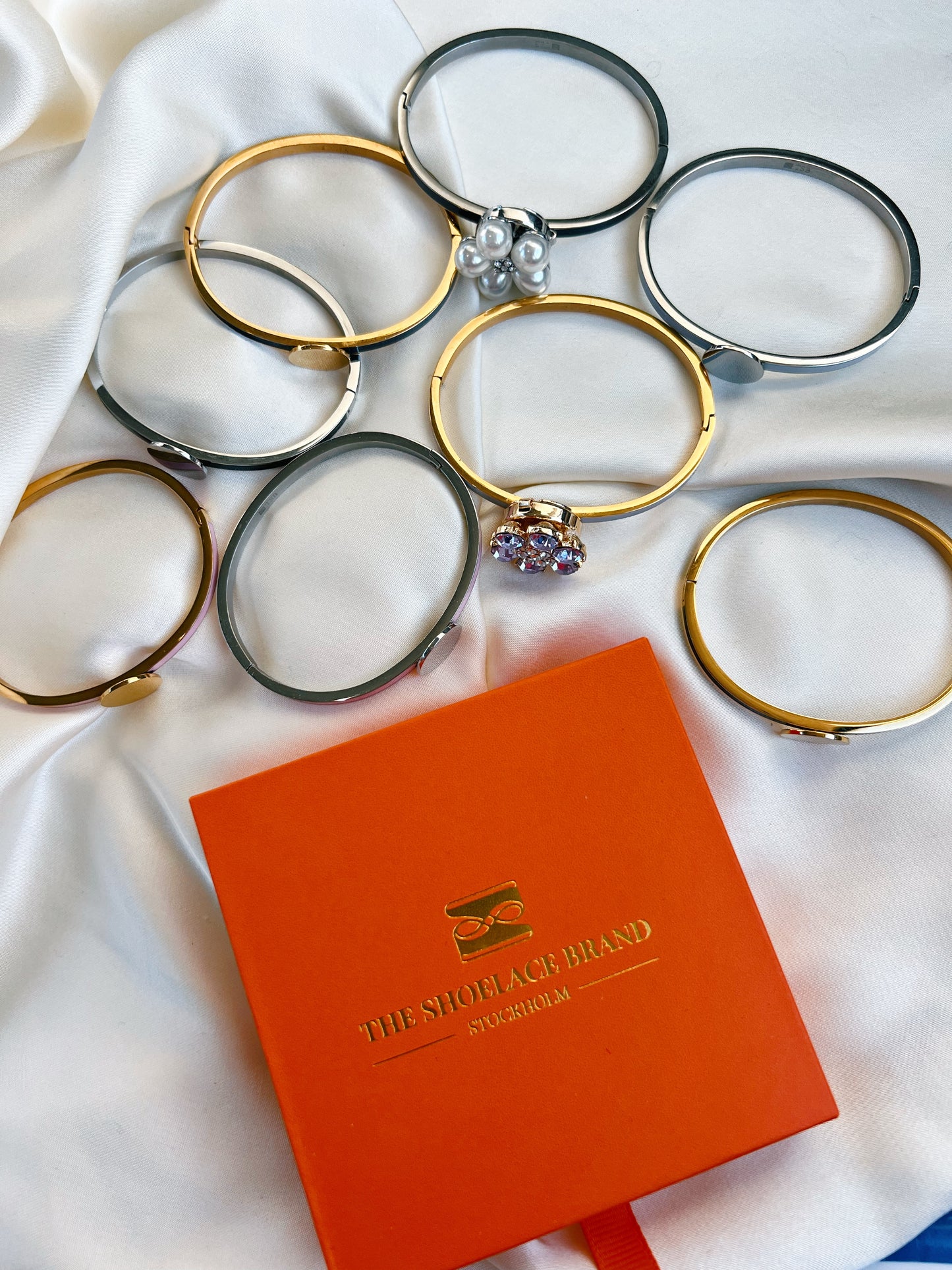 Light Pink Silver Cuff Bracelet – Button Base