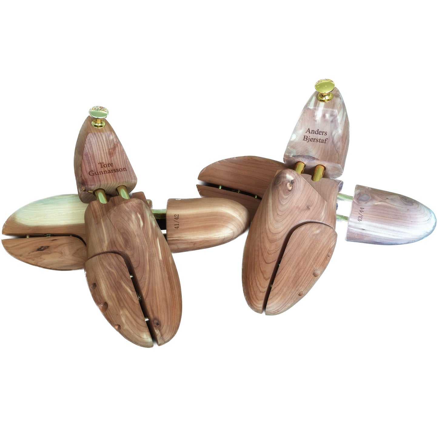 Shoe trees in cedar wood