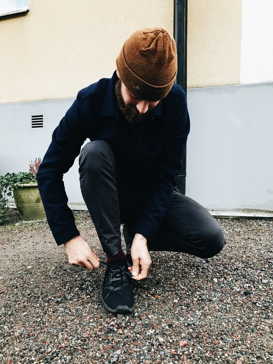 Black PU faux leather shoelaces - The Shoelace Brand