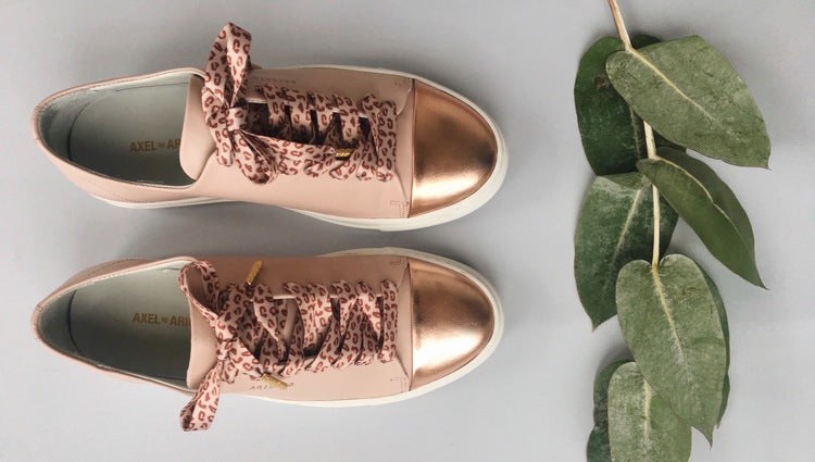 Leopard mönstrade skosnören rosa - The Shoelace Brand