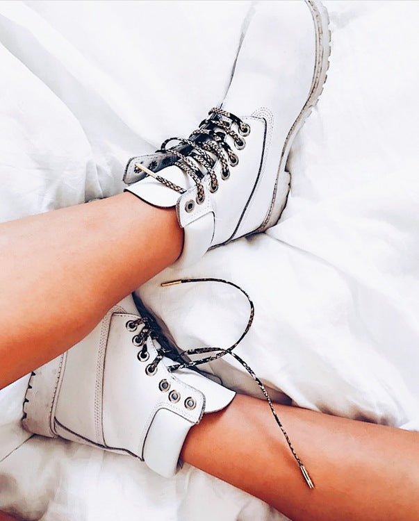 PU shoelaces fake snakeskin grey - The Shoelace Brand