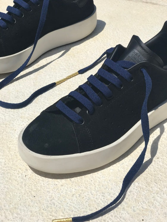 Navy blue elastic shoelaces - The Shoelace Brand