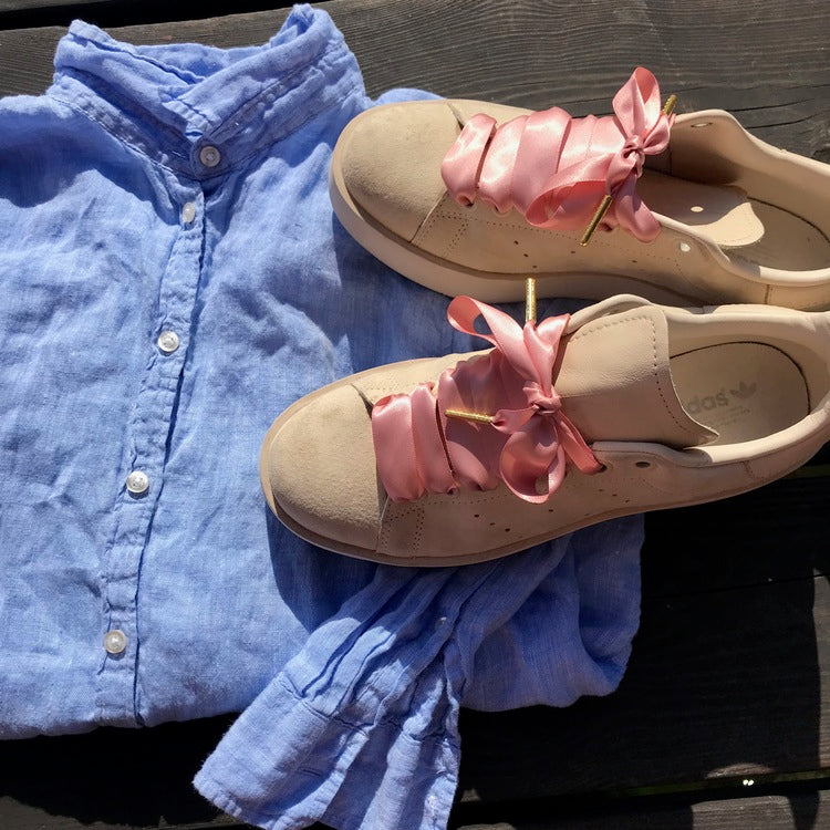 Dusty pink silk shoelaces - The Shoelace Brand