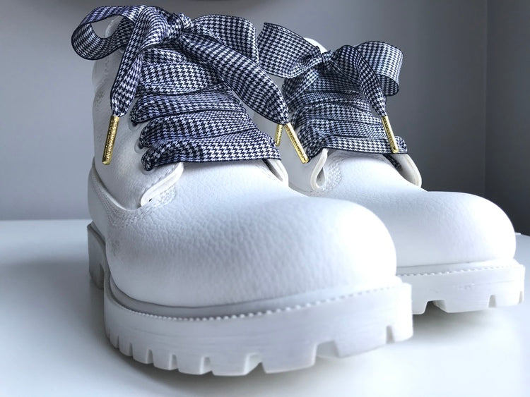 Houndstooth patterned shoelaces - The Shoelace Brand