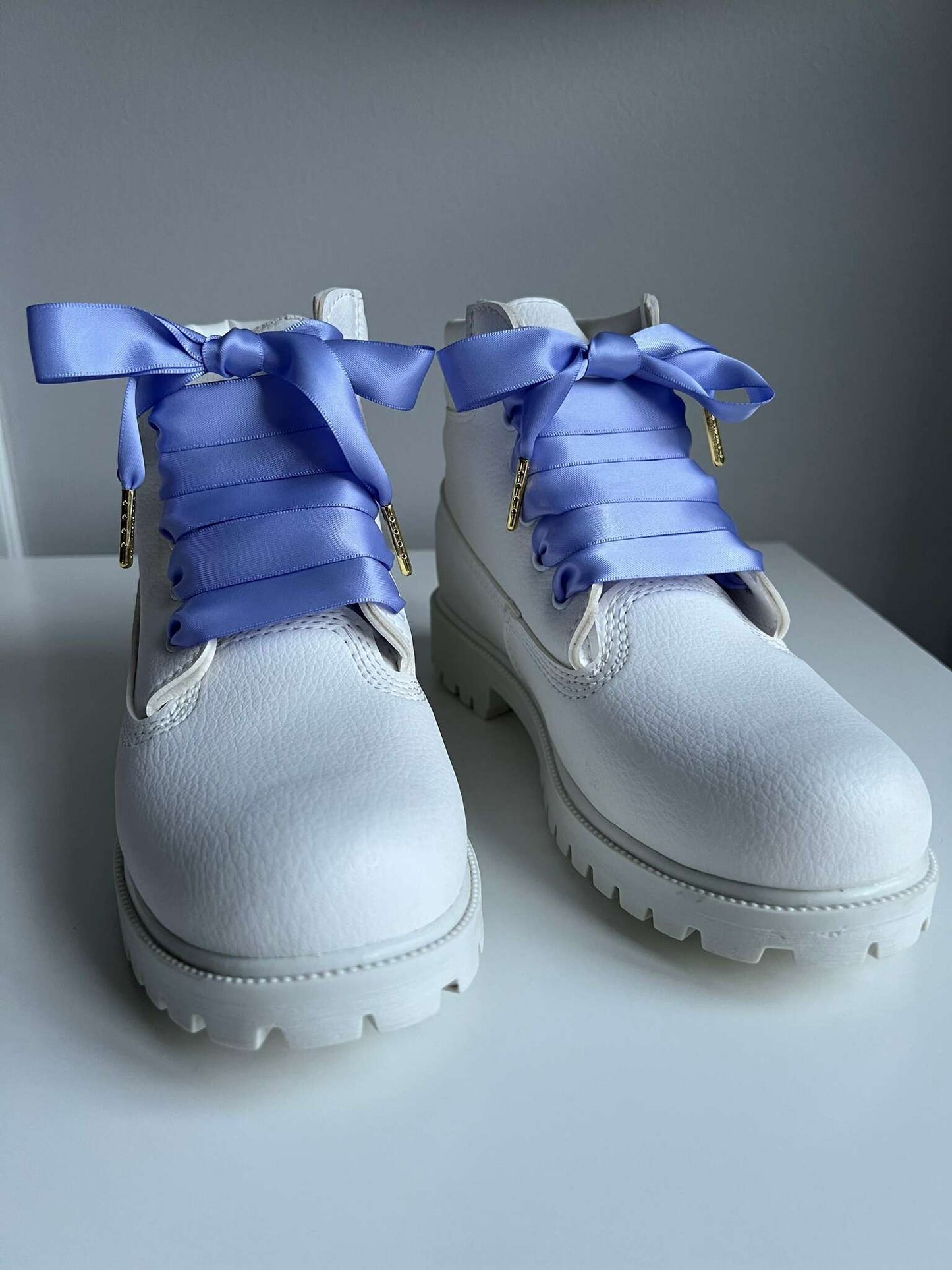 Blue Iris Silk Shoelaces - The Shoelace Brand