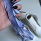 Blue Iris Silk Shoelaces - The Shoelace Brand
