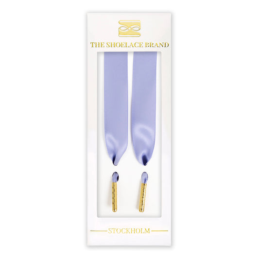 Blue Iris Silk Shoelaces