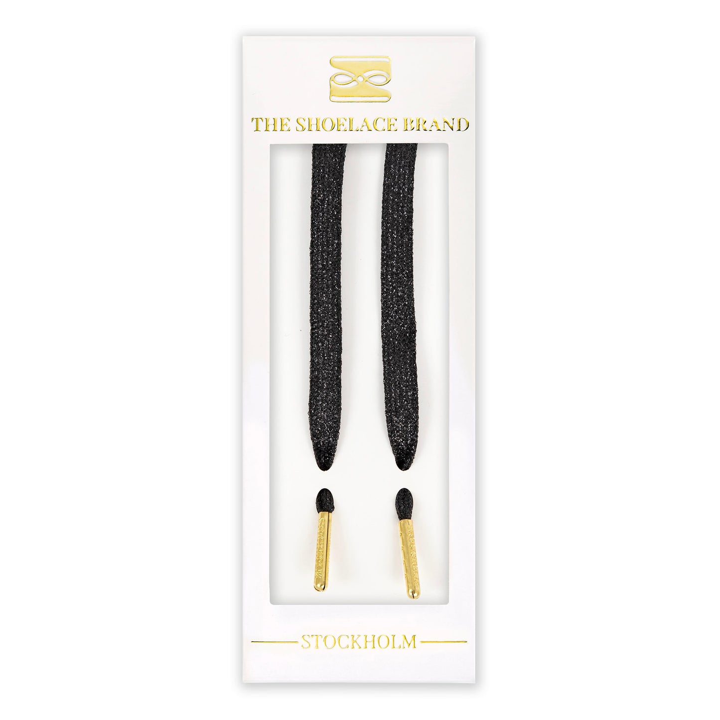Glitter Black Shoelaces