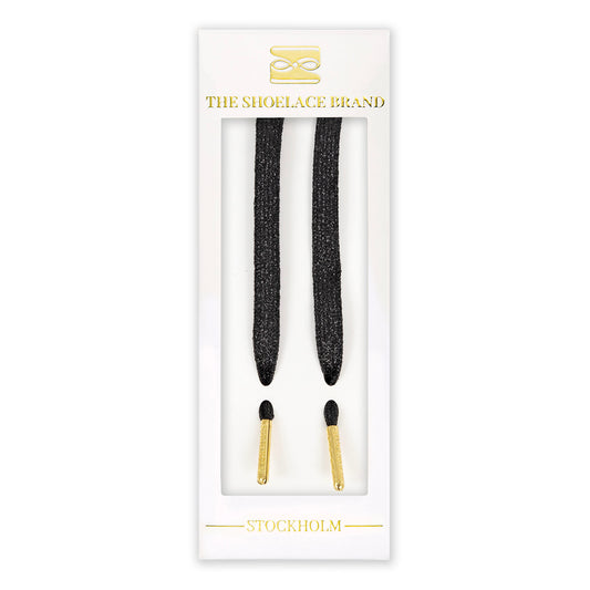 Glitter Black Shoelaces