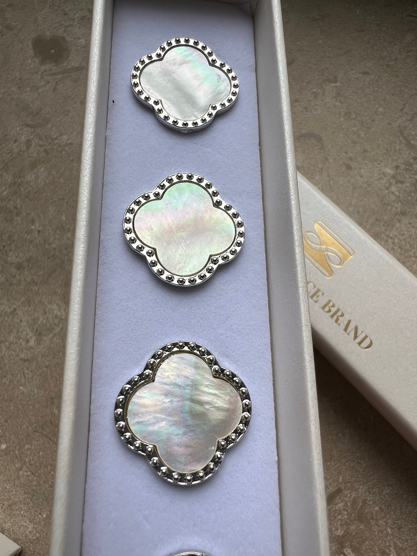 Cecilia – Pink Shell Button Charm Silver