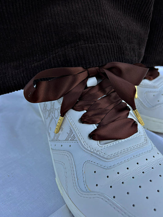 Black Silk Goldtip Shoelaces