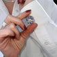 Hilde – Purple Flower Button Charm Gold