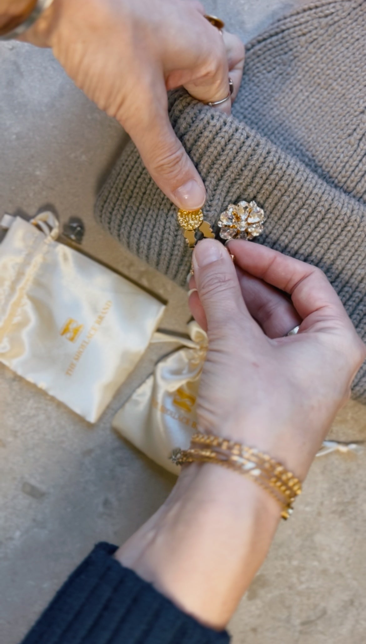 Gold Textured Pin – Button Base