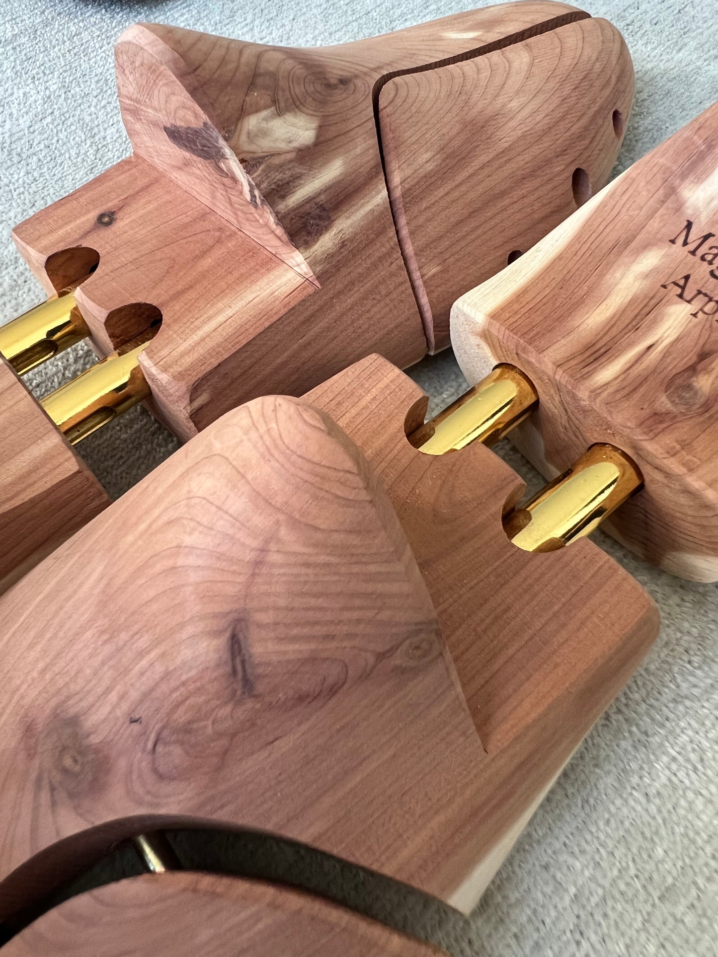 Shoe trees in cedar wood