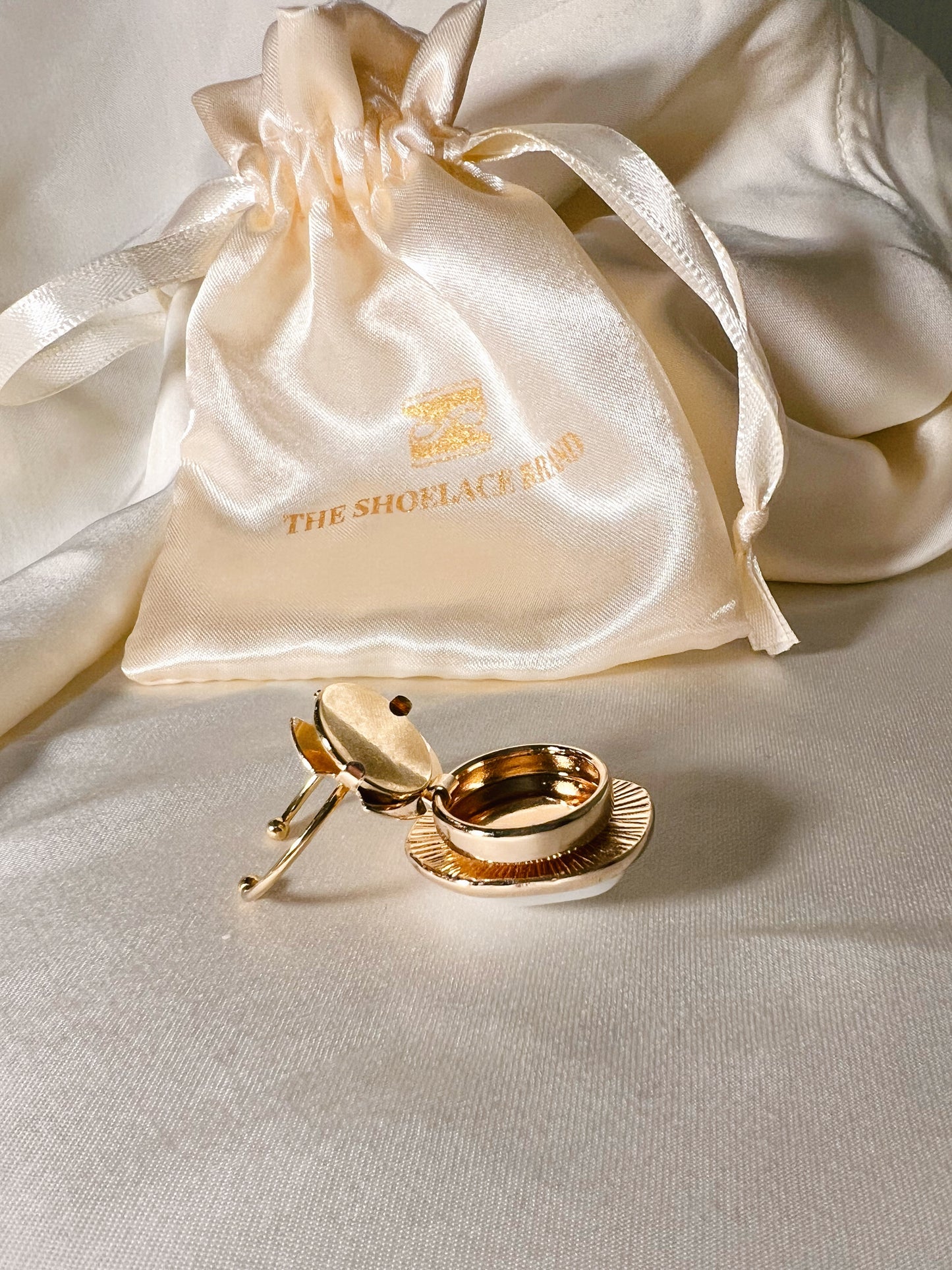 Gold Adjustable Ring – Button Base