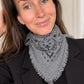 Cashmere Scarf Paisley Grey