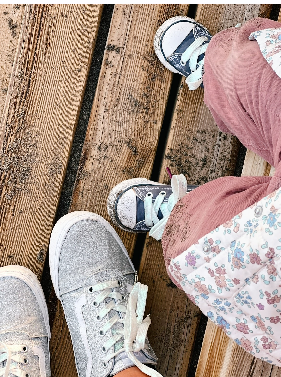 Kids Glitter White Shoelaces