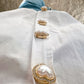 Kickan – Pearl Heart Button Charm Gold