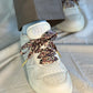 Silk Mauve Leopard Shoelaces