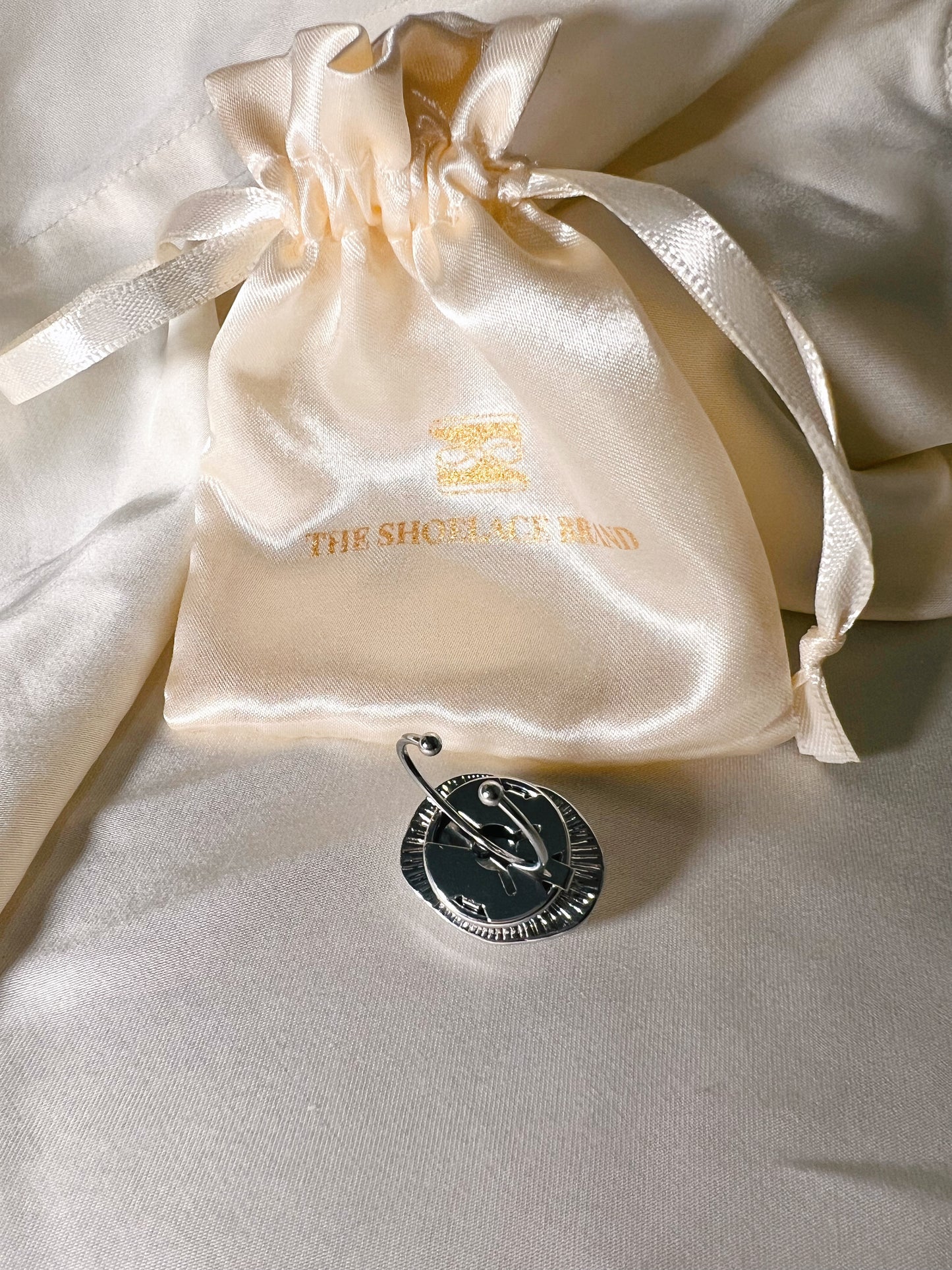 Silver Adjustable Ring – Button Base