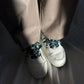 Silk Emerald Leopard Shoelaces