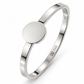 Silber Cuff-Armband – Button-Base