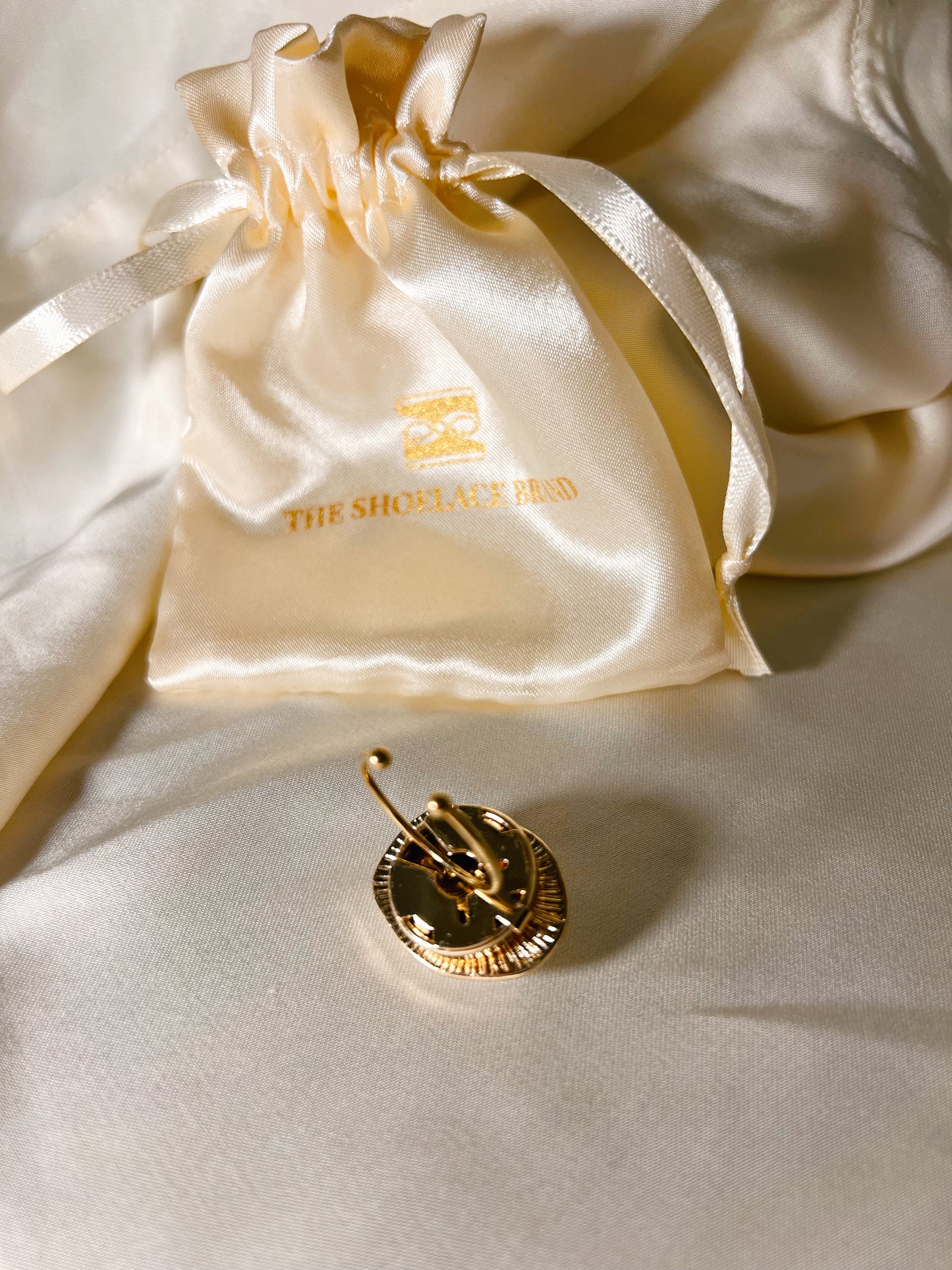 Gold Adjustable Ring – Button Base