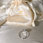 Silver Adjustable Ring – Button Base