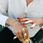 Silver Adjustable Ring – Button Base