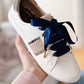 Navy Silk Shoelaces