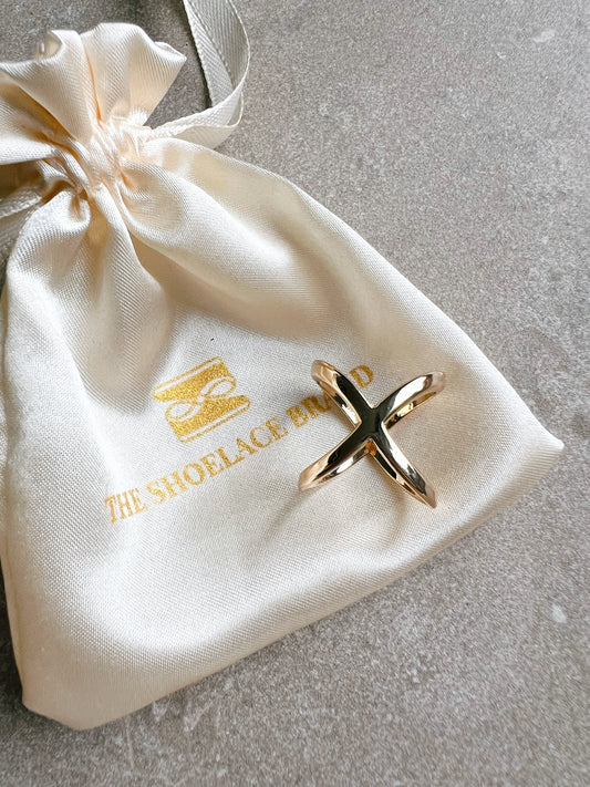 Scarf Ring Cross Gold S