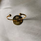 Gold Adjustable Ring – Button Base