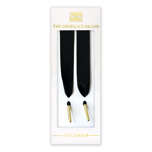 Black Silk Goldtip Shoelaces
