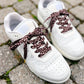 Mauve Classic Leopard Shoelaces