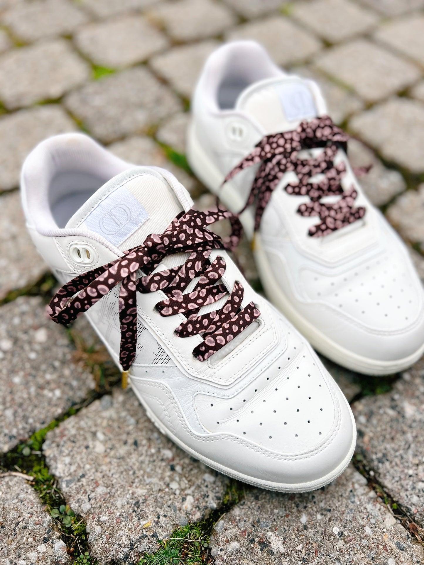Mauve Classic Leopard Shoelaces