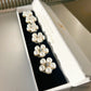 Rosi – Pearl Flower Button Charm Silver