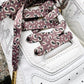 Mauve Classic Leopard Shoelaces