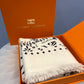 Cashmere Scarf Paisley Off White