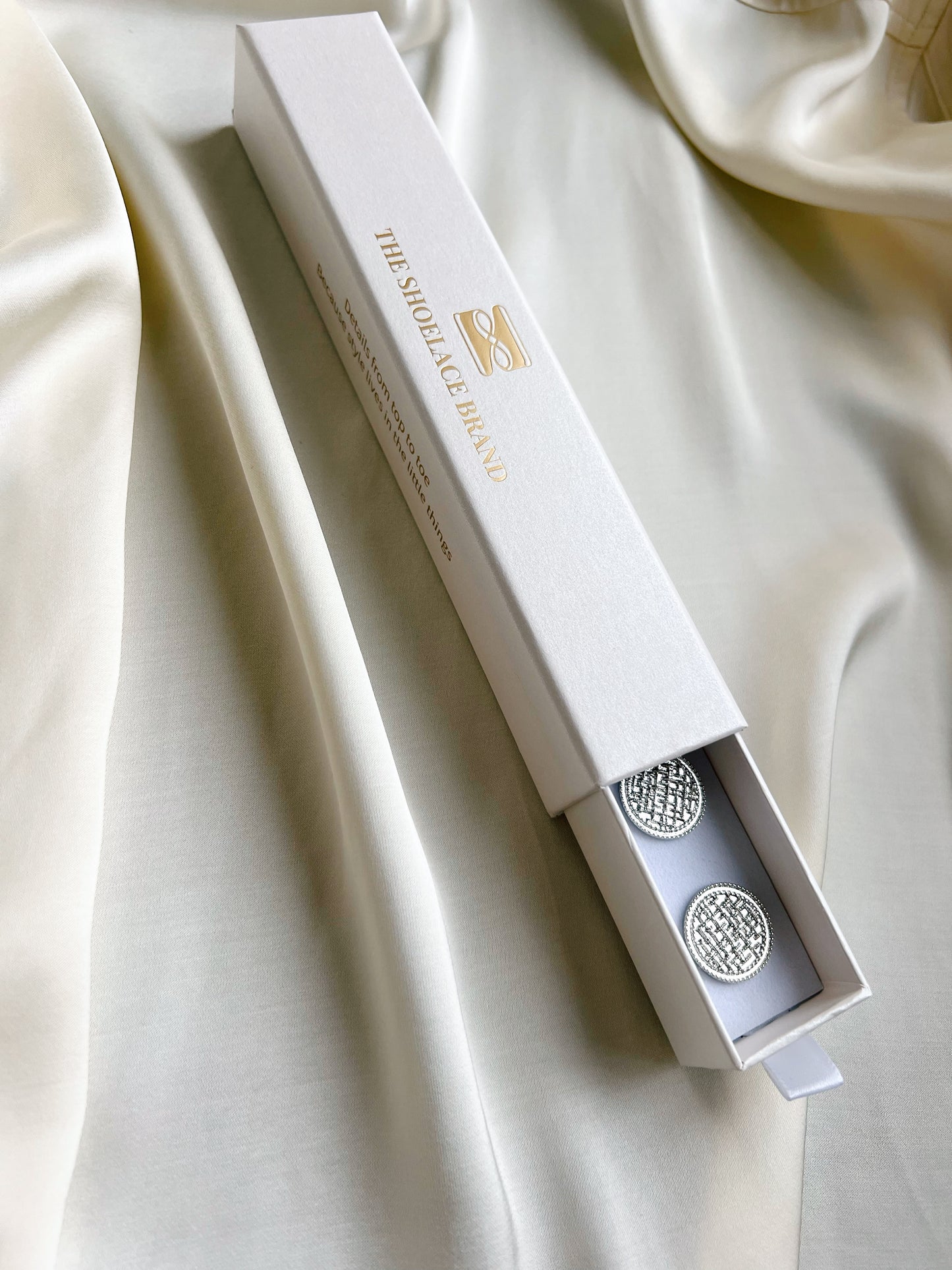 Charlotte – Textured Button Charm Gold