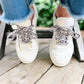 Beige Leopard print shoelaces The Shoelace Brand