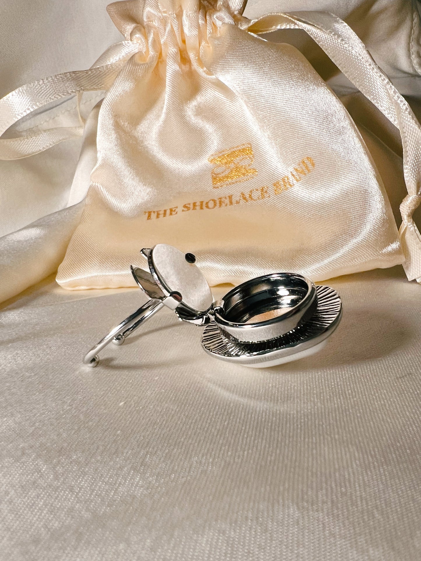 Silver Adjustable Ring – Button Base