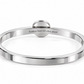 Silber Cuff-Armband – Button-Base