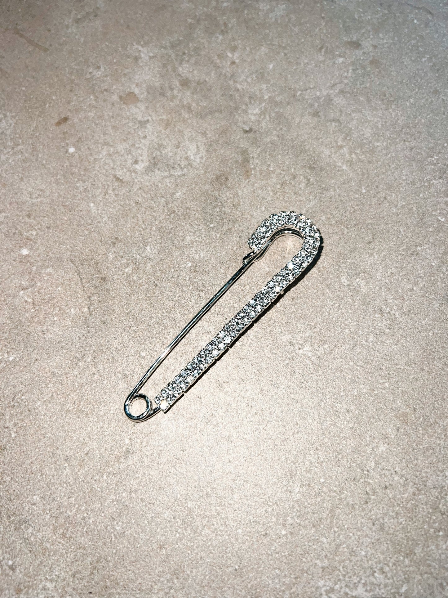 Crystal Fashion Safety Pin Gold