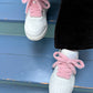 Light Pink Faux Fur Shoelaces